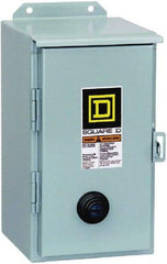 Square D - 110 Coil VAC at 50 Hz, 120 Coil VAC at 60 Hz, 18 Amp, Nonreversible Enclosed Enclosure NEMA Motor Starter - 3 Phase hp: 3 at 200 VAC, 3 at 230 VAC, 5 at 460 VAC, 5 at 575 VAC, 12 Enclosure Rating - Benchmark Tooling