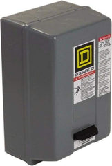 Square D - 110 Coil VAC at 50 Hz, 120 Coil VAC at 60 Hz, 18 Amp, Nonreversible Enclosed Enclosure NEMA Motor Starter - 1 hp at 1 Phase, 1 Enclosure Rating - Benchmark Tooling