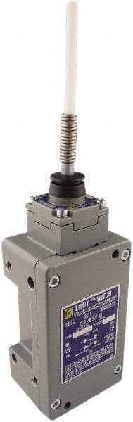 Square D - DPDT, 2NC/2NO, 600 Volt Screw Terminal, Cat Whisker Actuator, General Purpose Limit Switch - 1, 2, 4, 6, 12, 13, 6P NEMA Rating, IP67 IPR Rating - Benchmark Tooling