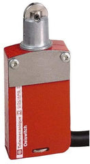 Telemecanique Sensors - NO/2NC Configuration, Multiple Amp Level, Metal Roller Plunger Safety Limit Switch - 5m Cable Length, 30mm Wide x 16mm Deep x 70mm High, IP66, IP67, IP68 Ingress Rating - Benchmark Tooling