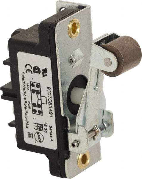 Square D - DPDT, 2NC/2NO, 600 Volt, Screw Terminal, Roller Plunger Actuator, General Purpose Limit Switch - 1 NEMA Rating, IP20 IPR Rating, Bracket Mount, 1/2 Lb. Operating Force - Benchmark Tooling