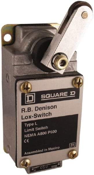 Square D - DPDT, NC/NO, 600 Volt, Screw Terminal, Rotary Spring Return Actuator, General Purpose Limit Switch - 1, 2, 4, 12, 13 NEMA Rating, IP67 IPR Rating - Benchmark Tooling