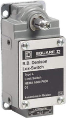 Square D - DPST, 2NO, 600 Volt, Screw Terminal, Rotary Spring Return Actuator, General Purpose Limit Switch - 1, 2, 4, 12, 13 NEMA Rating, IP67 IPR Rating - Benchmark Tooling