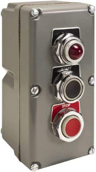 Schneider Electric - 1.18 Inch Mount Hole, Extended Straight, Pushbutton Switch - Weatherproof, Dust and Oil Resistant - Benchmark Tooling