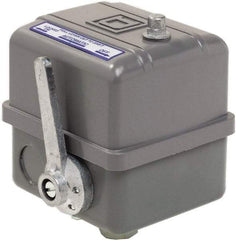 Square D - 1, 7, 9 and 3R NEMA Rated, 80 to 100 psi, Electromechanical Pressure and Level Switch - Adjustable Pressure, 575 VAC, L1-T1, L2-T2 Terminal, For Use with Square D Pumptrol - Benchmark Tooling