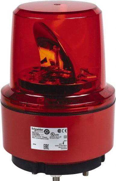 Schneider Electric - 24 VDC, 125 mAmp, Rotating Beacon LED Light - Surface Mounted, 7.05 Inch High, 130mm Diameter, 162 Flashes per min - Benchmark Tooling