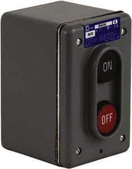 Schneider Electric - 2 Operator, Flush Pushbutton Control Station - Off, On (Legend), Momentary Switch, NO/NC Contact, NEMA 1, 4 - Benchmark Tooling