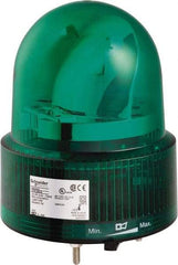 Schneider Electric - Green LED Flashing Rotating Mirror with Buzzer - 50 to 90 dB, Screw Mount, IP23, 12 VAC/VDC, 14 to 122°F - Benchmark Tooling