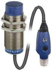 Telemecanique Sensors - NPN, 11 to 18mm Detection, Cylinder, Inductive Proximity Sensor - 3 Wires, IP67, IP69, 12 to 24 VDC, M30x1.5 Thread, 63mm Long - Benchmark Tooling