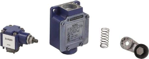 Telemecanique Sensors - SPDT, NC/NO, 300 VAC, 300 VDC, Screw Terminal, Roller Lever Actuator, General Purpose Limit Switch - 1, 2, 3, 4, 12 NEMA Rating, IP66 IPR Rating, Reversible Mount - Benchmark Tooling