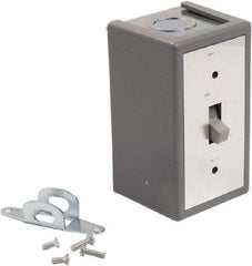 Square D - 3 Poles, 30 Amp, NEMA, Enclosed Toggle Manual Motor Starter - 1 hp at 90 VDC, 10 hp at 460 VAC, 10 hp at 575 VAC, 1-1/2 hp at 230 VDC, 2 hp at 115 VAC, 2 hp at 115 VDC & 7-1/2 hp at 230 VAC - Benchmark Tooling