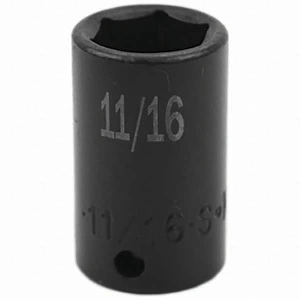 SK - Impact Socket - 3/8"DR 6PT 11/16" SEMI-DEEP IMPACT SOCKET - Benchmark Tooling