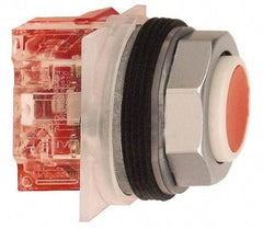 Schneider Electric - 30mm Mount Hole, Extended Straight, Pushbutton Switch with Contact Block - Octagon, Red Pushbutton, Momentary (MO) - Benchmark Tooling