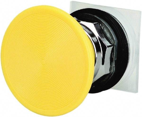 Schneider Electric - 30mm Mount Hole, Extended Straight, Pushbutton Switch Only - Yellow Pushbutton, Momentary (MO) - Benchmark Tooling