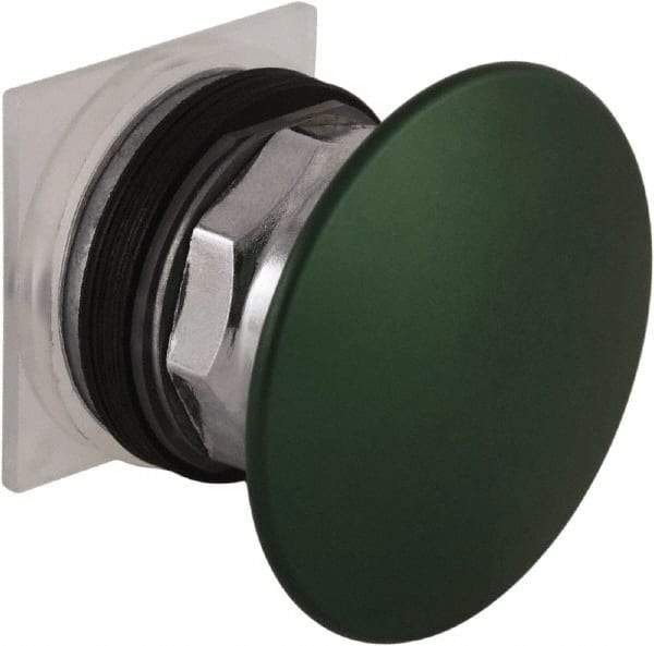 Schneider Electric - 30mm Mount Hole, Extended Mushroom Head, Pushbutton Switch Only - Round, Green Pushbutton, Nonilluminated, Momentary (MO) - Benchmark Tooling