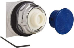 Schneider Electric - Flush Pushbutton Switch Operator - Blue, Round Button, Nonilluminated - Benchmark Tooling