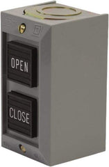 Schneider Electric - 2 Operator, Projecting Pushbutton Control Station - Close, Open (Legend), Momentary Switch, 2NO Contact, NEMA 1 - Benchmark Tooling