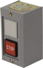 Schneider Electric - 2 Operator, Projecting Pushbutton Control Station - Lower, Raise (Legend), Momentary Switch, 2NO Contact, NEMA 1 - Benchmark Tooling