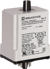 Square D - DPDT Time Delay Relay - 10 Contact Amp, 110 VDC & 120 VAC - Benchmark Tooling