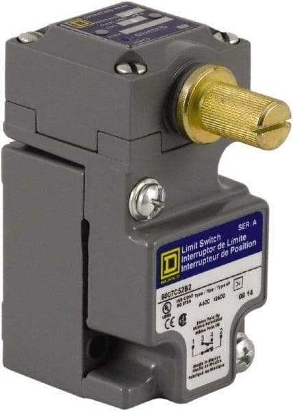 Square D - SPDT, NC/NO, 600 Volt Screw Terminal, Rotary Head Actuator, General Purpose Limit Switch - 1, 2, 4, 6, 12, 13, 6P NEMA Rating, IP67 IPR Rating - Benchmark Tooling