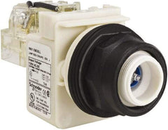 Schneider Electric - 120 V Blue Lens LED Pilot Light - Round Lens, Screw Clamp Connector, 54mm OAL x 42mm Wide, Vibration Resistant - Benchmark Tooling