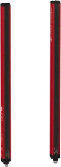 Telemecanique Sensors - 2 Beam, 20.08 Inch Height Protection, 10, 20m Max Sensing, 14 to 131°F, Body Protection 4, Safety Light Curtain - 24 VDC, 19.69 Inch Space Between Beams, Red, Aluminum - Benchmark Tooling