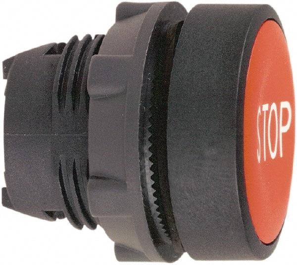 Schneider Electric - 22mm Mount Hole, Flush, Pushbutton Switch Only - Round, Red Pushbutton, Nonilluminated, Momentary (MO) - Benchmark Tooling