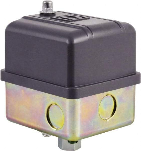 Square D - 1, 7, 9 and 3R NEMA Rated, 20 to 40 psi, Electromechanical Pressure and Level Switch - Adjustable Pressure, 575 VAC, L1-T1, L2-T2 Terminal, For Use with Square D Pumptrol - Benchmark Tooling