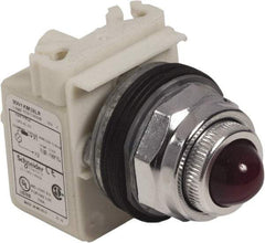 Schneider Electric - 120 V Red Lens LED Pilot Light - Round Lens, Screw Clamp Connector - Benchmark Tooling