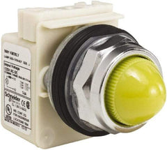 Schneider Electric - 120 V Yellow Lens LED Indicating Light - Screw Clamp Connector - Benchmark Tooling