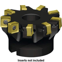 Kennametal - 11 Inserts, 4" Cut Diam, 1-1/2" Arbor Diam, 6mm Max Depth of Cut, Indexable Square-Shoulder Face Mill - 3° Lead Angle, 2" High, SN_J444EN__ Insert Compatibility, Series KSSM - Benchmark Tooling