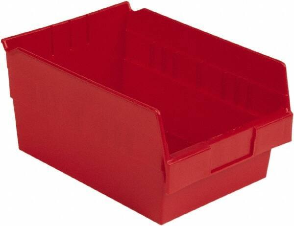 LEWISBins+ - 11-5/8" Deep, Red Hopper Shelf Bin - 6" High x 8-3/8" Wide x 11-5/8" Long - Benchmark Tooling