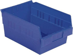 LEWISBins+ - 11-5/8" Deep, Blue Hopper Shelf Bin - 6" High x 8-3/8" Wide x 11-5/8" Long - Benchmark Tooling