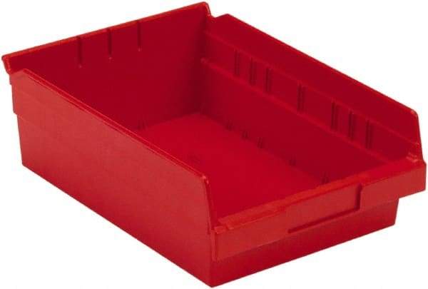 LEWISBins+ - 11-5/8" Deep, Red Hopper Shelf Bin - 4" High x 8-3/8" Wide x 11-5/8" Long - Benchmark Tooling