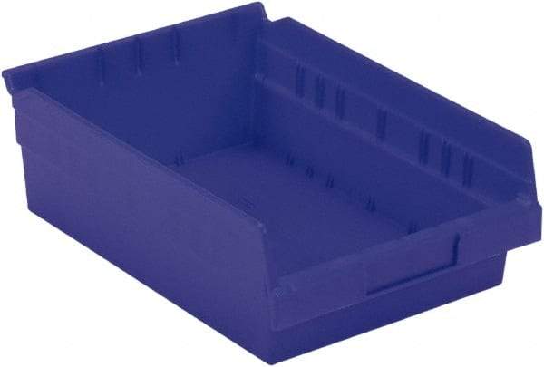 LEWISBins+ - 11-5/8" Deep, Blue Hopper Shelf Bin - 4" High x 8-3/8" Wide x 11-5/8" Long - Benchmark Tooling