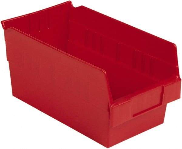 LEWISBins+ - 11-5/8" Deep, Red Hopper Shelf Bin - 6" High x 6-5/8" Wide x 11-5/8" Long - Benchmark Tooling