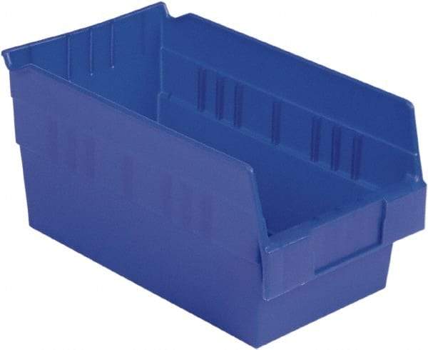 LEWISBins+ - 11-5/8" Deep, Blue Hopper Shelf Bin - 6" High x 6-5/8" Wide x 11-5/8" Long - Benchmark Tooling