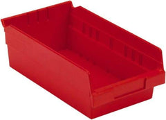 LEWISBins+ - 11-5/8" Deep, Red Hopper Shelf Bin - 4" High x 6-5/8" Wide x 11-5/8" Long - Benchmark Tooling