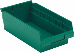 LEWISBins+ - 11-5/8" Deep, Green Hopper Shelf Bin - 4" High x 6-5/8" Wide x 11-5/8" Long - Benchmark Tooling