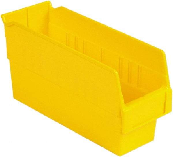 LEWISBins+ - 11-5/8" Deep, Yellow Hopper Shelf Bin - 6" High x 4-1/8" Wide x 11-5/8" Long - Benchmark Tooling