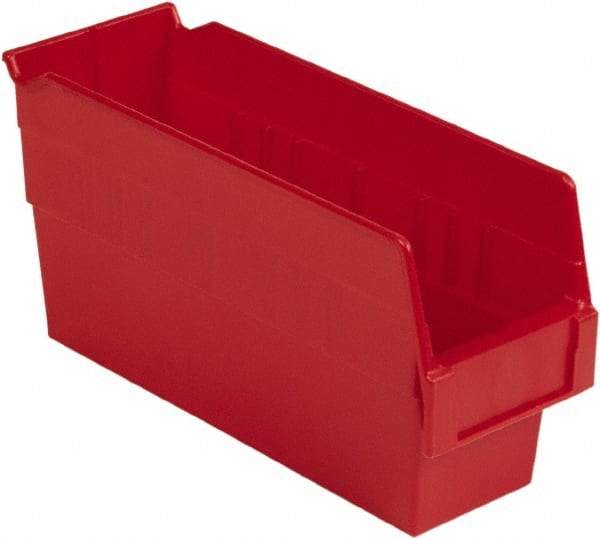 LEWISBins+ - 11-5/8" Deep, Red Hopper Shelf Bin - 6" High x 4-1/8" Wide x 11-5/8" Long - Benchmark Tooling