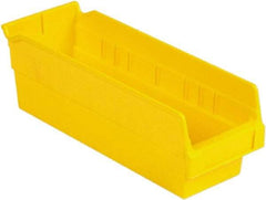 LEWISBins+ - 11-5/8" Deep, Yellow Hopper Shelf Bin - 4" High x 4-1/8" Wide x 11-5/8" Long - Benchmark Tooling