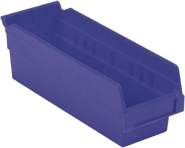 LEWISBins+ - 11-5/8" Deep, Blue Hopper Shelf Bin - 4" High x 4-1/8" Wide x 11-5/8" Long - Benchmark Tooling