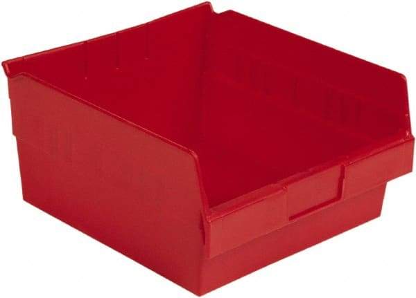 LEWISBins+ - 11-5/8" Deep, Red Hopper Shelf Bin - 6" High x 11-1/8" Wide x 11-5/8" Long - Benchmark Tooling