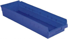 LEWISBins+ - 23-5/8" Deep, Blue Hopper Shelf Bin - 4" High x 8-3/8" Wide x 23-5/8" Long - Benchmark Tooling