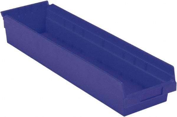 LEWISBins+ - 23-5/8" Deep, Blue Hopper Shelf Bin - 4" High x 6-5/8" Wide x 23-5/8" Long - Benchmark Tooling