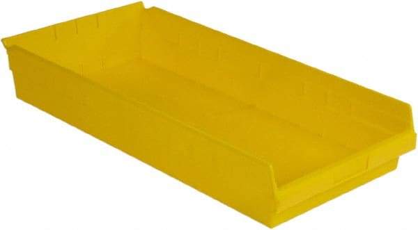 LEWISBins+ - 23-5/8" Deep, Yellow Hopper Shelf Bin - 4" High x 11-1/8" Wide x 23-5/8" Long - Benchmark Tooling