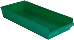 LEWISBins+ - 23-5/8" Deep, Green Hopper Shelf Bin - 4" High x 11-1/8" Wide x 23-5/8" Long - Benchmark Tooling