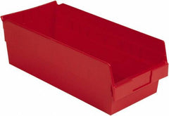 LEWISBins+ - 17-7/8" Deep, Red Hopper Shelf Bin - 6" High x 8-3/8" Wide x 17-7/8" Long - Benchmark Tooling