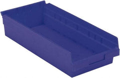 LEWISBins+ - 17-7/8" Deep, Blue Hopper Shelf Bin - 4" High x 8-3/8" Wide x 17-7/8" Long - Benchmark Tooling